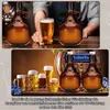 4er Set Bier-Glasflaschen Growler (1 L) – bernsteinfarbene Produktbild-Vorschau 4