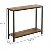 A console table with two shelves, shown with dimensions indicated. Produktbild-Vorschau