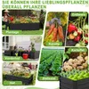 A collage of images showing raised garden beds used for planting various vegetables and fruits, with some images depicting the beds in different garden settings. Voir les images du produit