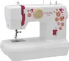 A white Carina Junior sewing machine is shown from a three-quarter front angle, set against a white background. Produktbild-Vorschau