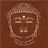 vidaXL Garten-Wanddeko 55x55 cm Cortenstahl Buddha-Kopf Produktbild-Vorschau 3