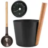 SET> Rento Saunaeimer, Kelle + Thermometer aluminium Produktbild-Vorschau 1
