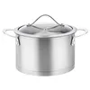 Topfset 3er mit Glasdeckel Silber Küchentöpfe 2L 2,8L 3,7L Produktbild-Vorschau 6
