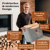 BLACK OAK Montana XL 60L Holzkorb aus Filz hellgrau – Produktbild-Vorschau 3