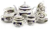 Zestaw do herbaty Sonata, czeska porcelana, kobalt, róż, Podgląd zdjęcia produktu 3