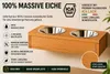 Distributore di cibo per cani da montare a parete, in legno Anteprima dell’immagine prodotto 2