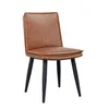 A single brown upholstered chair with black metal legs is shown against a white background. Náhľad obrázku produktu