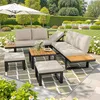 6-częściowy zestaw ogrodowy – narożna sofa z regulowanym Podgląd zdjęcia produktu 7