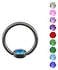 BCR Klemmkugel Ring: Lippenbändchen Klemmring Piercing Produktbild-Vorschau 1