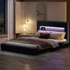 Letto imbottito Fortuna Lai 140x200cm con USB, letto per Anteprima dell’immagine prodotto 3