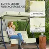 Outsunny 2 in 1 Hollywoodschaukel mit Liegefunktion Produktbild-Vorschau 7