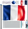 MONZANA® Mât de drapeau télescopique aluminium 6,5m Voir les images du produit 1