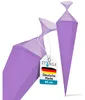 itenga Bastelschultüte mit Verschluss LILA 6eckig 85cm Produktbild-Vorschau 3