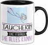 Taucherin Geschenk Tasse Becher Die Frau Die Allen Kann Produktbild-Vorschau 1