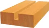 A wooden router bit with a U-shaped groove. Voir les images du produit