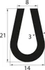 V8 Kantenschutz EPDM Gummiprofil Fassungsprofil Produktbild-Vorschau 5