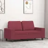 2-Sitzer-Sofa Weinrot 120 cm Stoff Produktbild-Vorschau 2