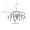 Asciugascarpe Relaxdays per stendibiancheria, 24 mollette, Anteprima dell’immagine prodotto 4