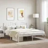 Bettgestell mit Kopfteil Metall Weiß 160x200 cm Produktbild-Vorschau 2