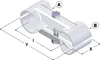 Doppelschelle, A 1 1/2" (Ø 48,3 mm) x B 1 1/4" (Ø 42,4 mm) Produktbild-Vorschau 1