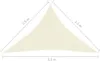 Tenda da sole 160 g/m² bianco crema 2,5x2,5x3,5 m HDPE Anteprima dell’immagine prodotto 13