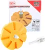 A product shot of a fan wheel eraser and its packaging, along with an adapter. Náhled obrázku produktu