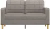vidaXL 2-Sitzer-Sofa Taupe 140 cm Stoff Produktbild-Vorschau 3