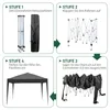 Instructions for assembling a pop-up gazebo. Anteprima dell’immagine prodotto