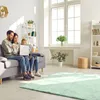 Teppich Wohnzimmer Kurzflor Einfarbig für Schlafzimmer Produktbild-Vorschau 2