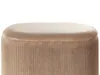 BELIANI Pouf Beige Samtstoff Plissiert Oval mit Stauraum Produktbild-Vorschau 6