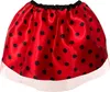 A red and black polka dot tutu skirt with a white trim at the bottom. Produktbild-Vorschau