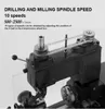 3 v 1 Mini soustruh Vrtací frézka DIY Tool Bench Lathe Náhled obrázku produktu 9