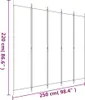 Möbel  5-tlg. Paravent Weiß 250x220 cm Stoff - Paravents Produktbild-Vorschau 7