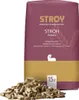 A bag of STROY Stroh Pellets with a pile of the pellets in front of it. Produktbild-Vorschau