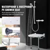 Klappbarer Duschsitz - PE 15,7 x 14,8 Zoll - Wandmontierte Produktbild-Vorschau 2