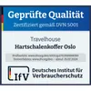 A certification badge for a product. Produktbild-Vorschau