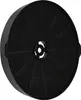 A black round charcoal filter with a central opening. Produktbild-Vorschau