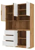 Merax : armoire de cuisine avec vitrine, éclairage LED, 3 Voir les images du produit 12