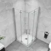 B:90xT:80x197cm 180°Falttür Nano+ESG Glas Eckeinstieg Produktbild-Vorschau 5