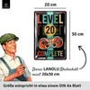 Blechschild 20 Schild Geburtstag - LEVEL 20 COMPLETE - Deko Produktbild-Vorschau 3