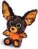 A plush toy bat with large green eyes and orange sequined ears and wings sits against a white background. Anteprima dell’immagine prodotto