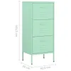 vidaXL Lagerschrank Minzgrün 42,5x35x101,5 cm Stahl Produktbild-Vorschau 13