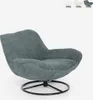 Sessel Wohnzimmer Büro modern drehbar aus Stoff Bouclé Konn Produktbild-Vorschau 6