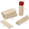 WELLGRO XL Kubb Spiel - 2-12 Spieler, massiv Holz, roter Produktbild-Vorschau 2