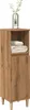 A tall, narrow wooden cabinet with a shelf and a closed cabinet section, standing on four legs. A vase with decorative branches is placed on top. Náhled obrázku produktu
