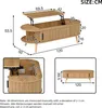 Diagrams and measurements of a wooden coffee table. Podgląd zdjęcia produktu