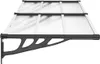 vidaXL Strieška na dvere čierna a transparentná 199x90 cm Náhľad obrázku produktu 4