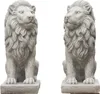 Steinfiguren Horn Löwen aus Steinguss, 2er Set, Frost- & Produktbild-Vorschau 1