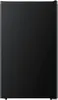 A full-frame, straight-on view of a black refrigerator. Produktbild-Vorschau
