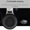 A close-up of a headphone earcup with marketing text and a diagram of material layers. Produktbild-Vorschau